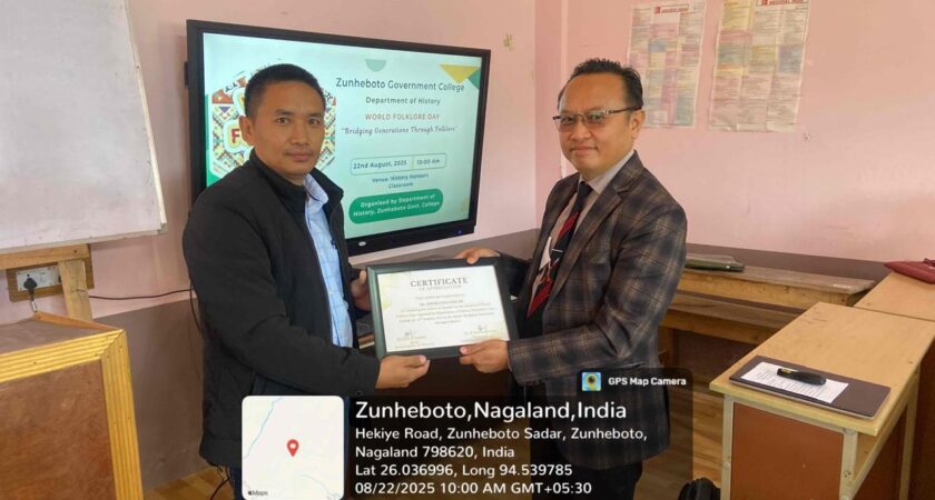 World Folklore Day celebrated at Zunheboto Govt. College